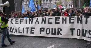 Liège : Manifestation pour le refinancement public de l'enseignement