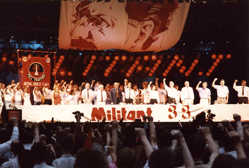 Militant-1988-rally-stage